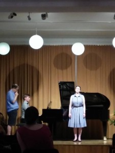 Jack Olszewski, piano, and Kate Johnson, soprano, at the Haus der Kunst master class with Julius Drake
