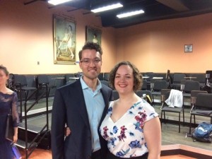 Mezzo Victoria Marshall and collaborative pianist John Gilmour of Philadelphia after The Art Of Latin Song concert at VISI on Saturday, June 25, 2016